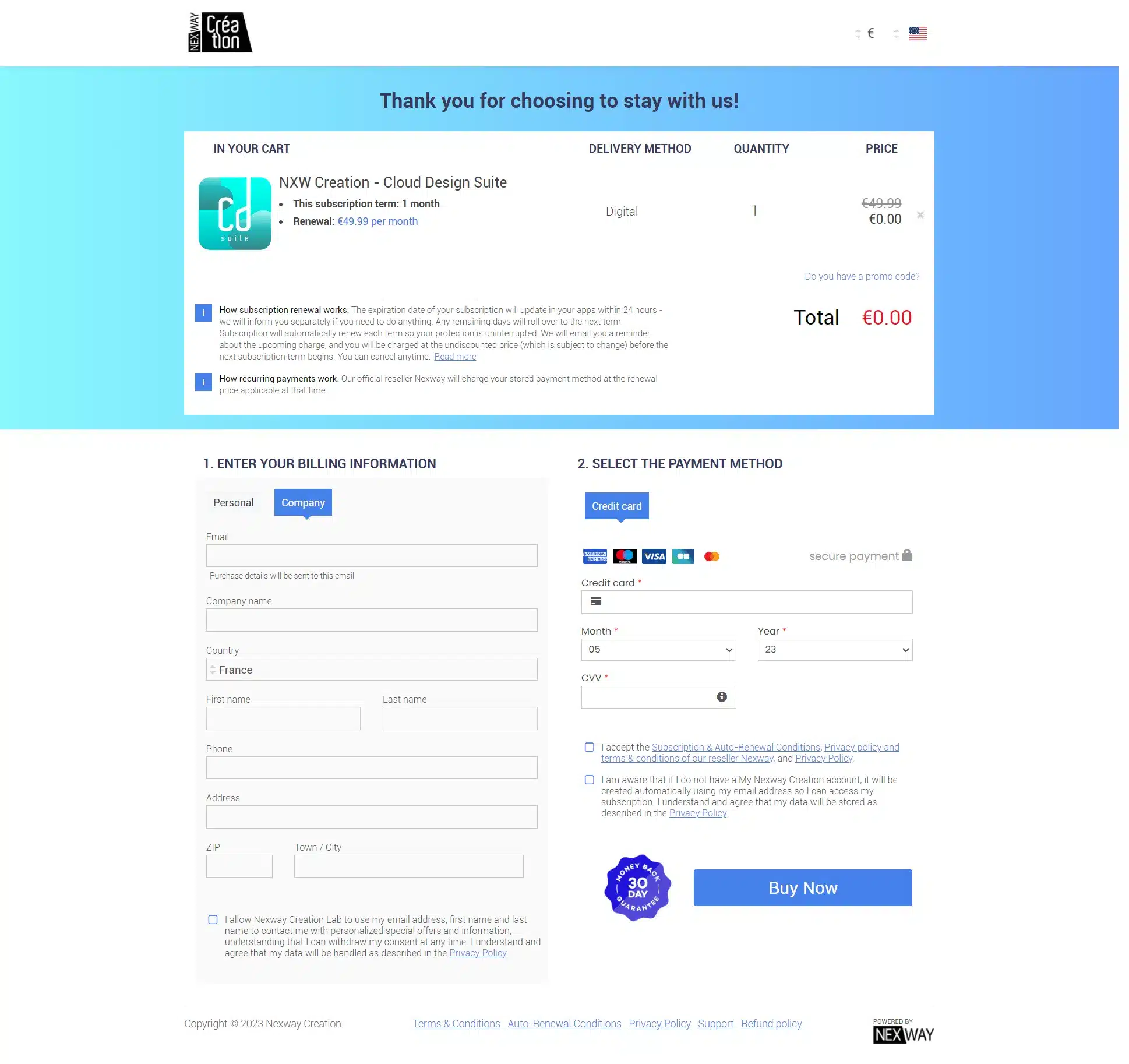 Checkout Cart