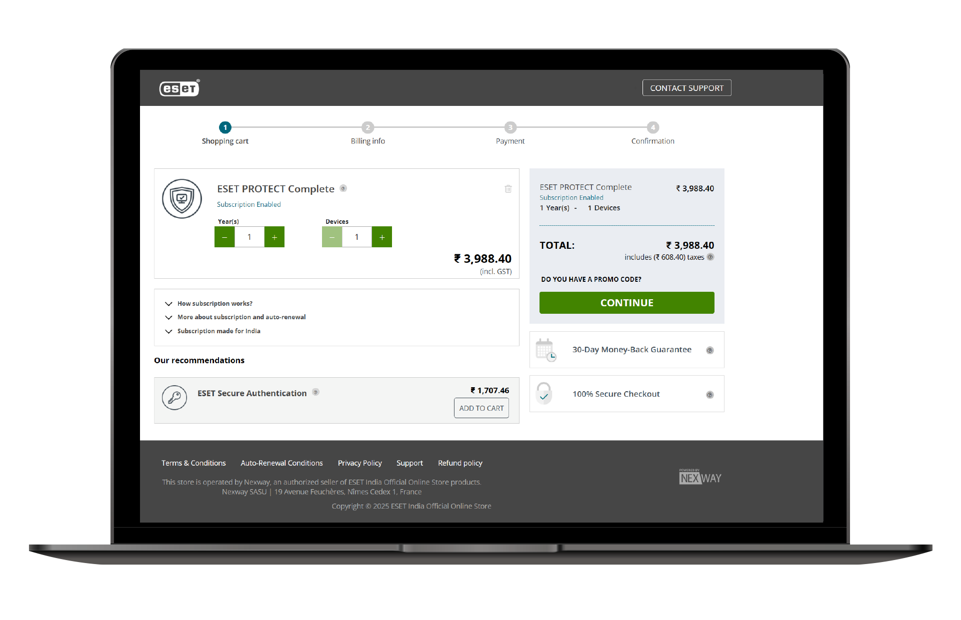 Eset - Shopping Cart